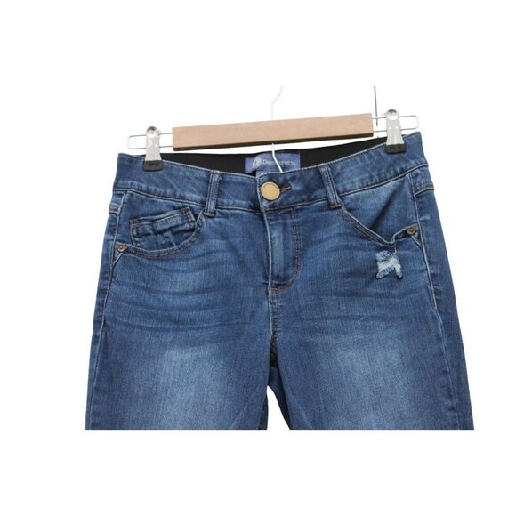 Democracy Ab Solution Jeans Size 4 Boot Cut Distressed Slimming Comfort Stretch - Picture 2 of 12